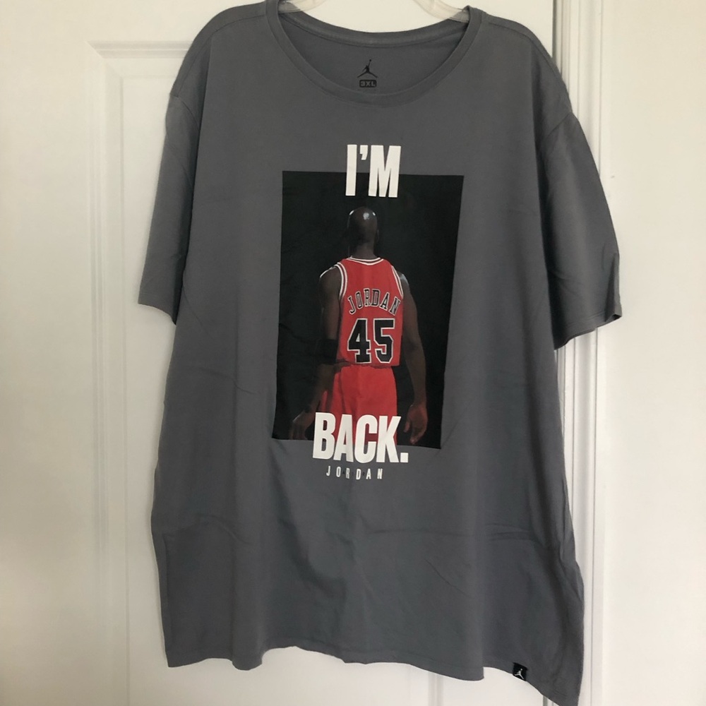 Air Jordan Gray Graphic I’m Back T-Shirt